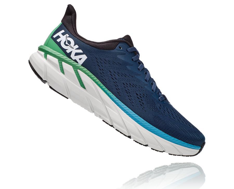 Zapatillas Running Hoka One One Hombre - Clifton 7 - Azul Marino - VSM601285